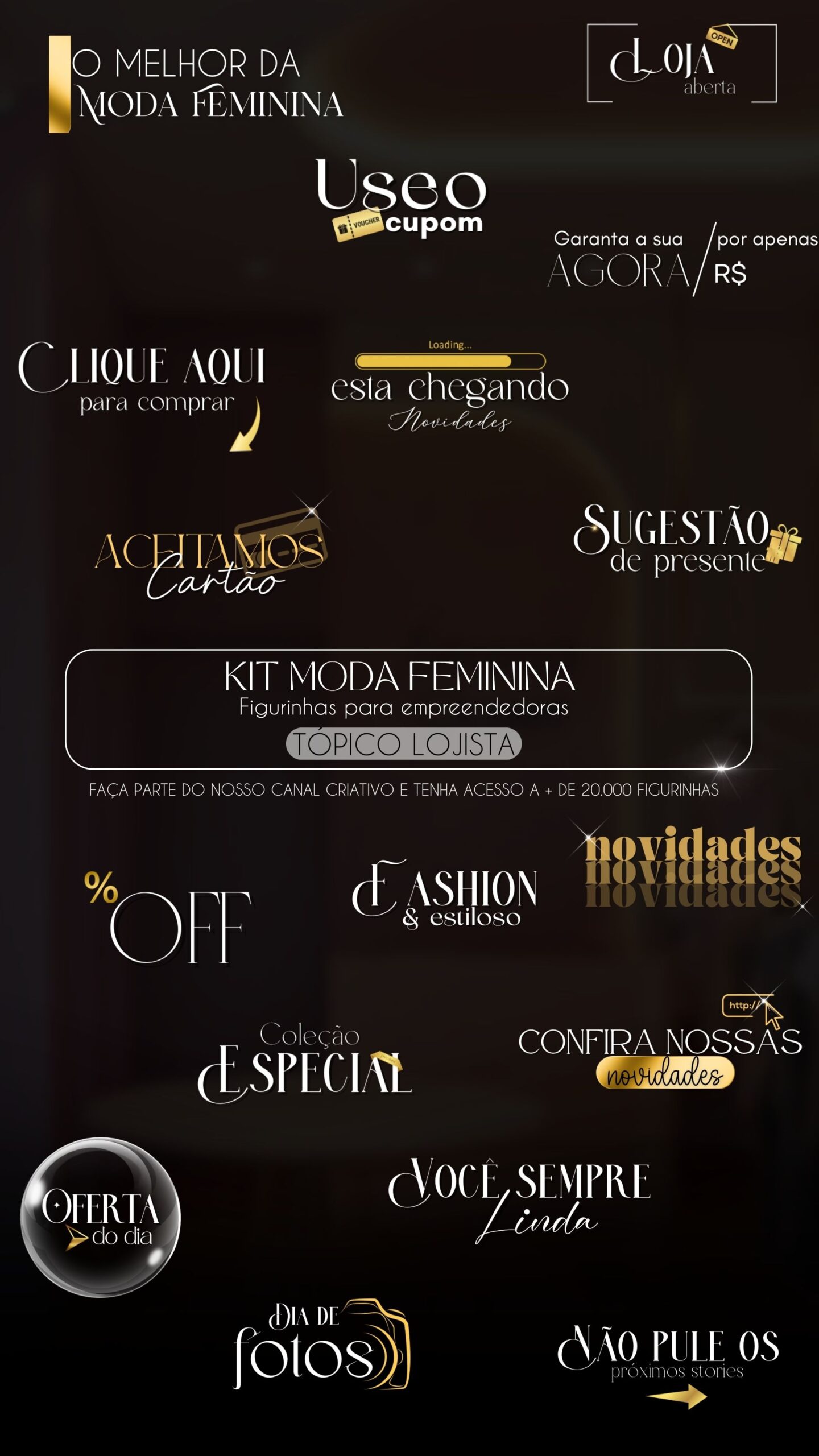 Figurinhas Pack Empreendedoras Criativas